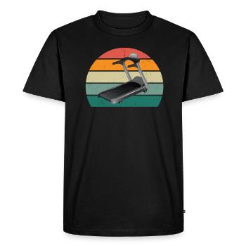 Musculation Gym fitness sport Entraînement - T-shirt Premium bio Homme - noir - Devant - Nico (187cm)