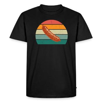 Boucher Fleischer Wurst croûte Fleischerei Fleischerei Fleisch - T-shirt Premium bio Homme - noir - Devant - Nico (187cm)