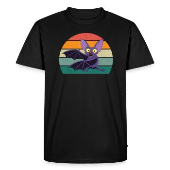 Chauves-souris Bat Bat Protection Cave - T-shirt Premium bio Homme - noir - Devant - Nico (187cm)
