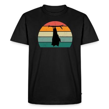 Chauves-souris Bat Bat Protection Cave - T-shirt Premium bio Homme - noir - Devant - Nico (187cm)