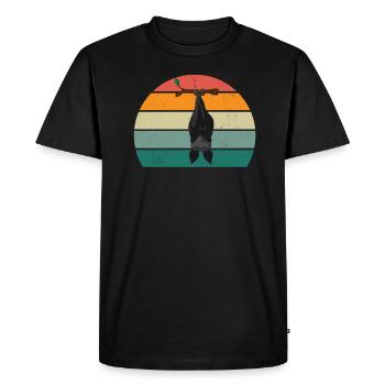 Chauves-souris Bat Bat Protection Cave - T-shirt Premium bio Homme - noir - Devant - Nico (187cm)