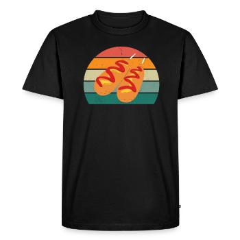 Boucher Fleischer Wurst croûte Fleischerei Fleischerei Fleisch - T-shirt Premium bio Homme - noir - Devant - Nico (187cm)