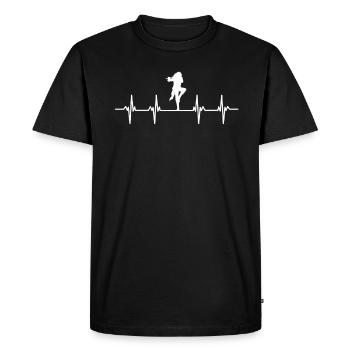 Flûte Flûte Flûte Flûtiste Joueur de Flûte Flûte Flûte - T-shirt Premium bio Homme - noir - Devant - Nico (187cm)
