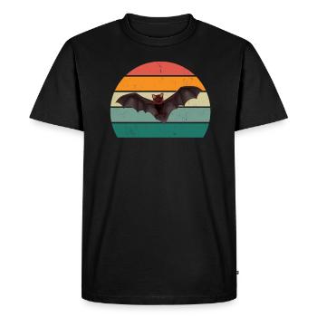 Chauves-souris Bat Bat Protection Cave - T-shirt Premium bio Homme - noir - Devant - Nico (187cm)