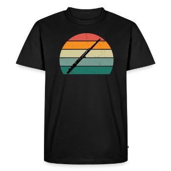 Flûte Flûte Flûte Flûtiste Joueur de Flûte Flûte Flûte - T-shirt Premium bio Homme - noir - Devant - Nico (187cm)