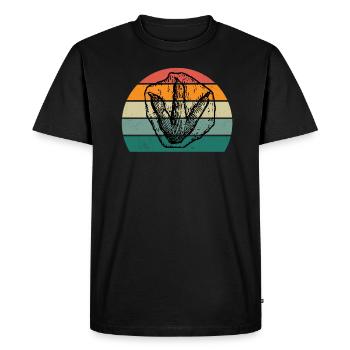 Fossiles Fossilisation Dinosaure préhistorique Fossile - T-shirt Premium bio Homme - noir - Devant - Nico (187cm)
