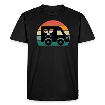 Food Trucker Cook Cook Food Wheels Devise Food - T-shirt Premium bio Homme - noir - Devant - Nico (187cm)