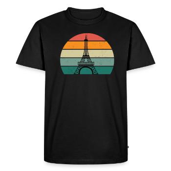 French French Paris Marseille Lyon France - Men's Premium Organic T-Shirt - black - Front - Nico (187cm)