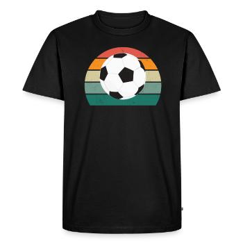 footballeur joueur de ballon joueur joueur de football - T-shirt Premium bio Homme - noir - Devant - Nico (187cm)