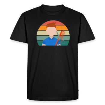 Coupe de cheveux coiffeur Coiffeur Ciseaux Sèche-cheveux Sèche-cheveux - T-shirt Premium bio Homme - noir - Devant - Nico (187cm)