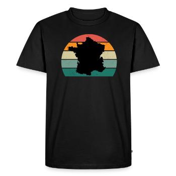 French French Paris Marseille Lyon France - Men's Premium Organic T-Shirt - black - Front - Nico (187cm)