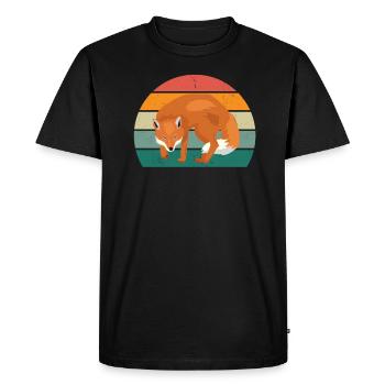 Renards La famille Fox pue comme un renard intelligent - T-shirt Premium bio Homme - noir - Devant - Nico (187cm)