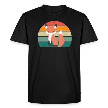 Renards La famille Fox pue comme un renard intelligent - T-shirt Premium bio Homme - noir - Devant - Nico (187cm)