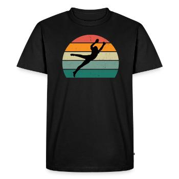footballeur joueur de ballon joueur joueur de football - T-shirt Premium bio Homme - noir - Devant - Nico (187cm)
