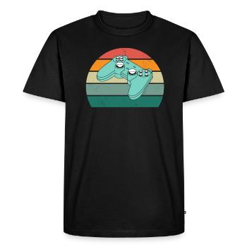 Gamblers Game Game Computer PC Console Gamer - Men's Premium Organic T-Shirt - black - Front - Nico (187cm)