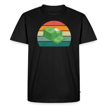 Zaster Moneten Notes Coin Money Virtual Money - Men's Premium Organic T-Shirt - black - Front - Nico (187cm)