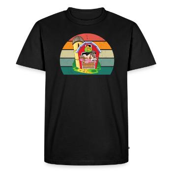 Geese Bird Christmas Goose Flies Birds Goose - Men's Premium Organic T-Shirt - black - Front - Nico (187cm)