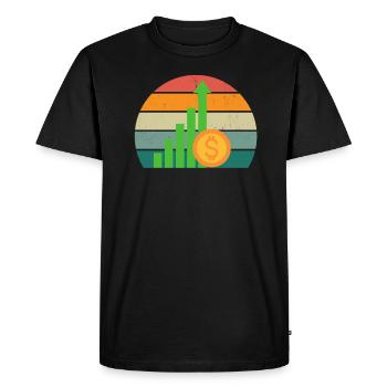 Zaster Moneten Notes Coin Money Virtual Money - Men's Premium Organic T-Shirt - black - Front - Nico (187cm)