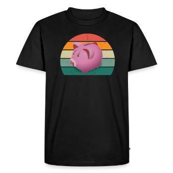 Zaster Moneten Notes Coin Money Virtual Money - Men's Premium Organic T-Shirt - black - Front - Nico (187cm)