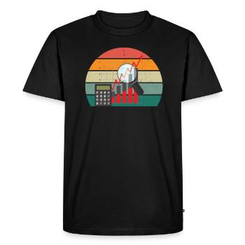 Zaster Moneten Notes Coin Money Virtual Money - Men's Premium Organic T-Shirt - black - Front - Nico (187cm)