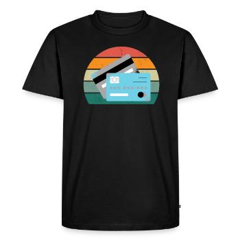 Zaster Moneten Notes Coin Money Virtual Money - Men's Premium Organic T-Shirt - black - Front - Nico (187cm)