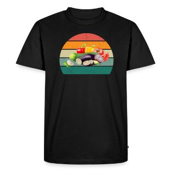 Plante Cultiver Terre Tomate Chou Carotte Légumes - T-shirt Premium bio Homme - noir - Devant - Nico (187cm)