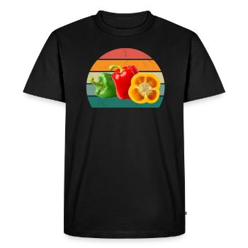 Plante Cultiver Terre Tomate Chou Carotte Légumes - T-shirt Premium bio Homme - noir - Devant - Nico (187cm)