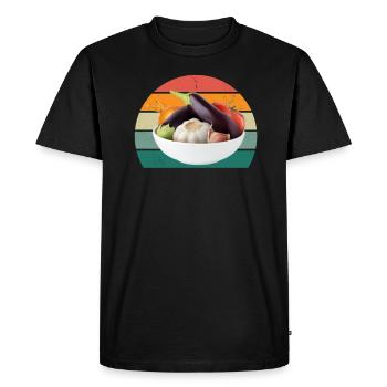 Plante Cultiver Terre Tomate Chou Carotte Légumes - T-shirt Premium bio Homme - noir - Devant - Nico (187cm)