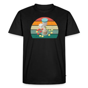 Jeu de société Jouer ensemble Jeu de société - T-shirt Premium bio Homme - noir - Devant - Nico (187cm)