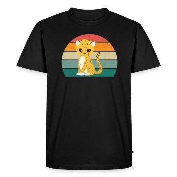Cheetahs big cats speed fast Jäge - Men's Premium Organic T-Shirt - black - Front - Nico (187cm)
