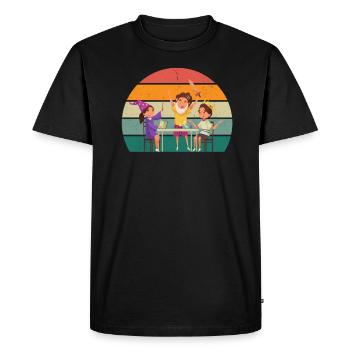 Jeu de société Jouer ensemble Jeu de société - T-shirt Premium bio Homme - noir - Devant - Nico (187cm)