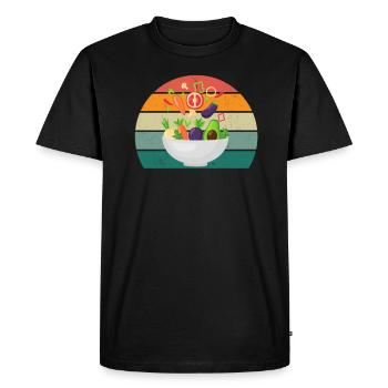 alimentation équilibrée régime céto aliments sains - T-shirt Premium bio Homme - noir - Devant - Nico (187cm)