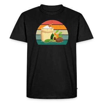 alimentation équilibrée régime céto aliments sains - T-shirt Premium bio Homme - noir - Devant - Nico (187cm)