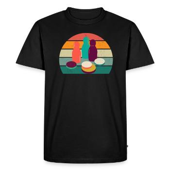 Jeu de société Jouer ensemble Jeu de société - T-shirt Premium bio Homme - noir - Devant - Nico (187cm)