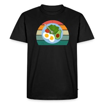 alimentation équilibrée régime céto aliments sains - T-shirt Premium bio Homme - noir - Devant - Nico (187cm)