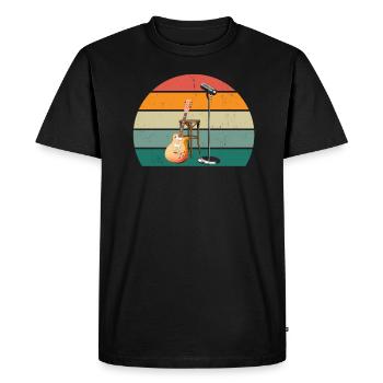 Guitariste Guitariste Guitariste Guitariste Guitare Basse - T-shirt Premium bio Homme - noir - Devant - Nico (187cm)