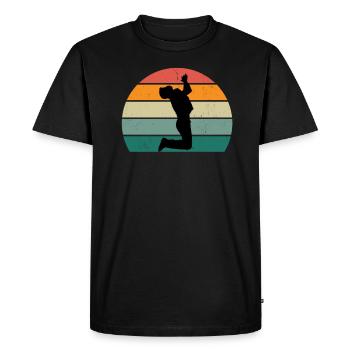 Jésus-Christ Dieu Prier Christianisme Religion - T-shirt Premium bio Homme - noir - Devant - Nico (187cm)