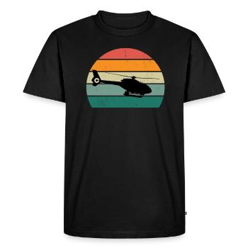 Pilot Pilot helicopter flight rotor helicopter - Men's Premium Organic T-Shirt - black - Front - Nico (187cm)