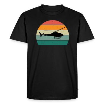 Pilot Pilot helicopter flight rotor helicopter - Men's Premium Organic T-Shirt - black - Front - Nico (187cm)