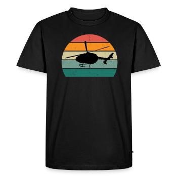 Pilot Pilot helicopter flight rotor helicopter - Men's Premium Organic T-Shirt - black - Front - Nico (187cm)