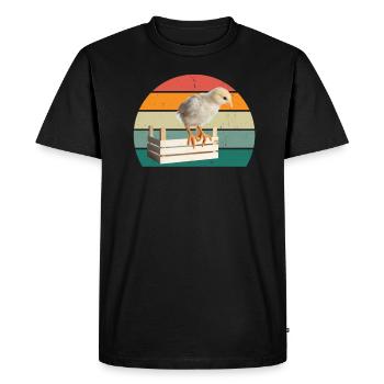 Poule Coq Oeufs Oeufs Poussins Poulailler Stall Poulet Poulet - T-shirt Premium bio Homme - noir - Devant - Nico (187cm)