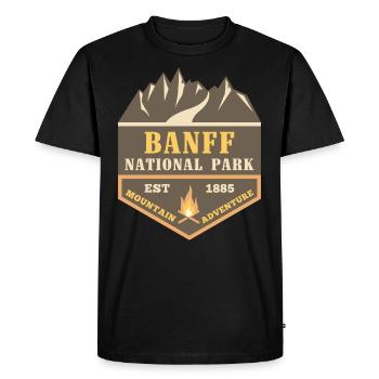 Banff Canada Park Moose Moose Backcountry Camping - T-shirt Premium bio Homme - noir - Devant - Nico (187cm)