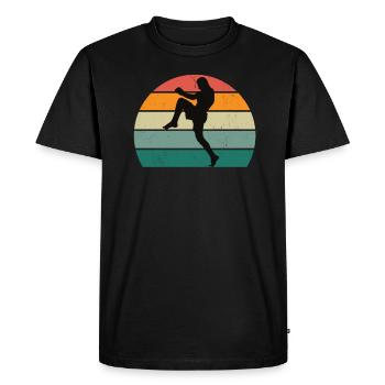 Arts Martiaux Arts Martiaux Judo Aikido Karaté Boxe - T-shirt Premium bio Homme - noir - Devant - Nico (187cm)