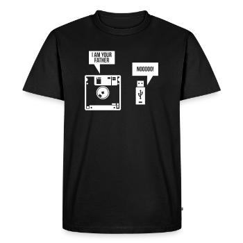 Disque USB Je suis votre père ordinateur nerd - T-shirt Premium bio Homme - noir - Devant - Nico (187cm)