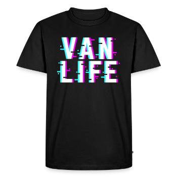Camping-car Van Life Camping Camping - T-shirt Premium bio Homme - noir - Devant - Nico (187cm)