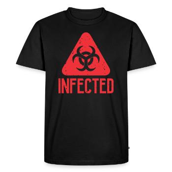 Infecte le symbole de risque biologique Zombie Apocalypse - T-shirt Premium bio Homme - noir - Devant - Nico (187cm)