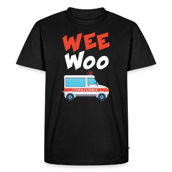 Wee Woo Ambulance AMR Drôle EMS EMT - T-shirt Premium bio Homme - noir - Devant - Nico (187cm)