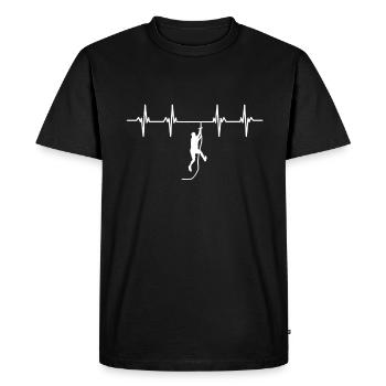 Grimpeur Grimpeur Bloc Escalade - T-shirt Premium bio Homme - noir - Devant - Nico (187cm)