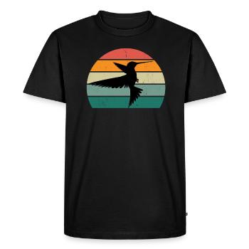 Hummingbirds fast wings flapping hummingbird - Men's Premium Organic T-Shirt - black - Front - Nico (187cm)
