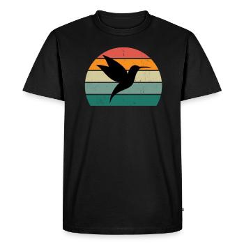 Hummingbirds fast wings flapping wings long schna - Men's Premium Organic T-Shirt - black - Front - Nico (187cm)